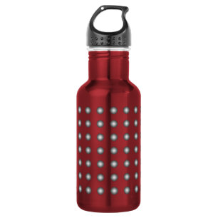 Botella De Agua Plata elegante moderna Polka Dot Stainless