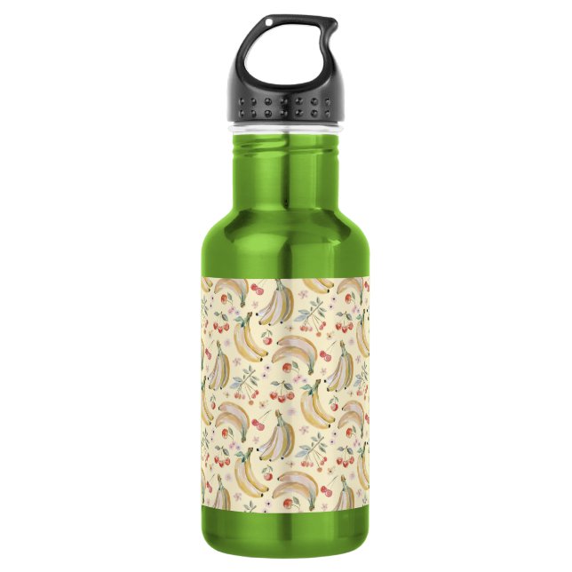 Botella De Agua Plátanos por Cerezas (Anverso)