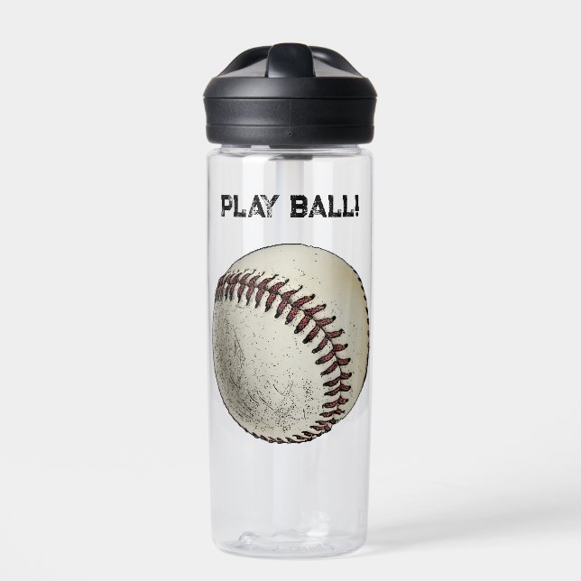 Botella De Agua Play Ball Baseball Sketch - Deportes Batup (Delante)