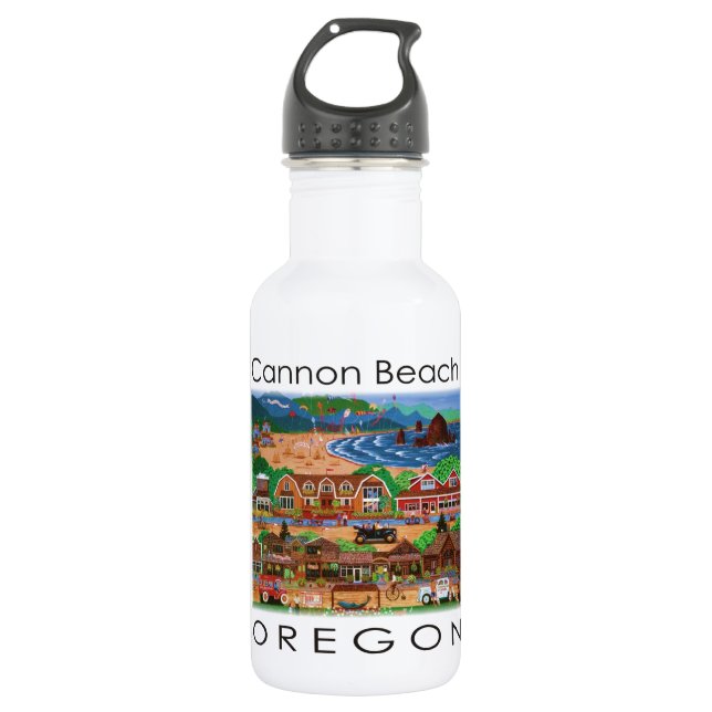 Botella De Agua Playa Cannon ~ Oregon (Anverso)