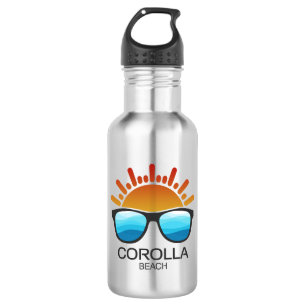 Botella De Agua Playa Corolla Playa Carolina del Norte Gafas de so