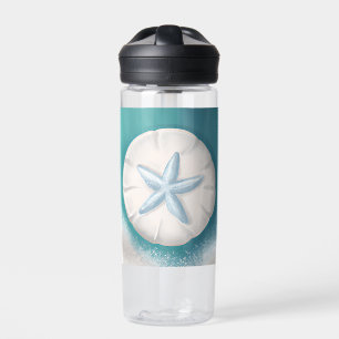 Botella De Agua Playa personalizada de Starfish verde azulada
