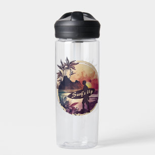 Botella De Agua Playa Retro Surfer Sunset