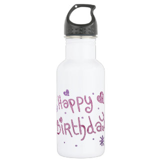 Botella De Agua Playful Happy Birthday Text