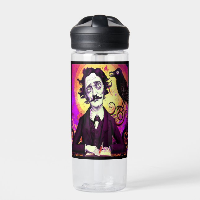 Botella De Agua Plaza Edgar Allan Poe Raven (Delante)