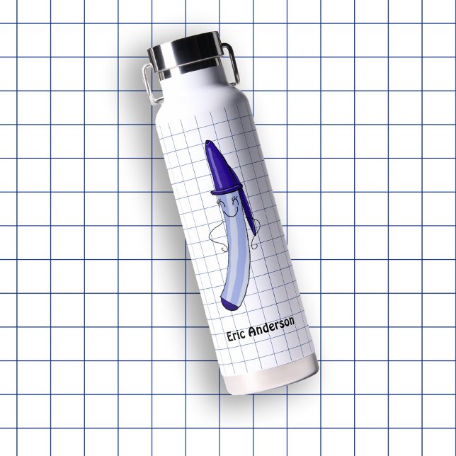 Botella De Agua Pluma de suministros escolares dibujada a mano (Hand Drawn School Supplies Pen Water Bottle
)