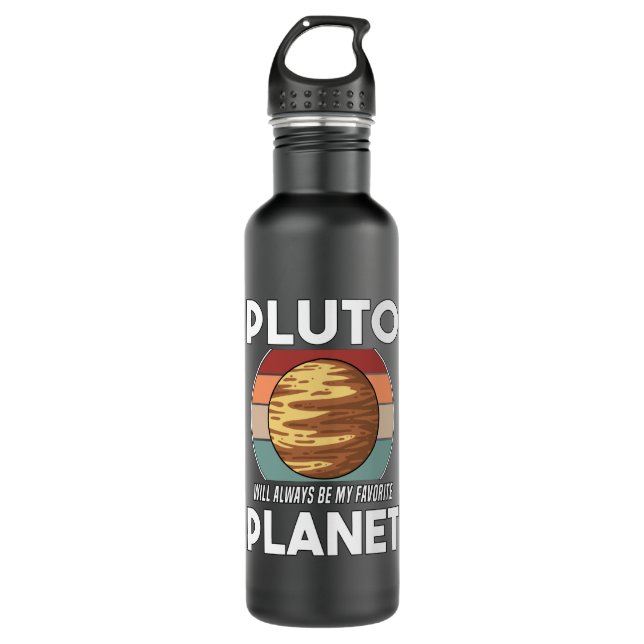 Botella De Agua Plutón con planeta siempre favorito (Anverso)