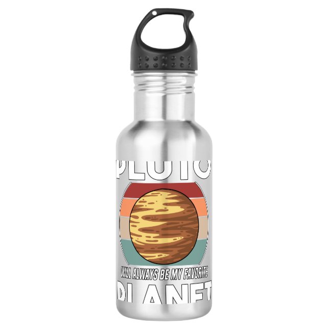 Botella De Agua Plutón con planeta siempre favorito (Anverso)