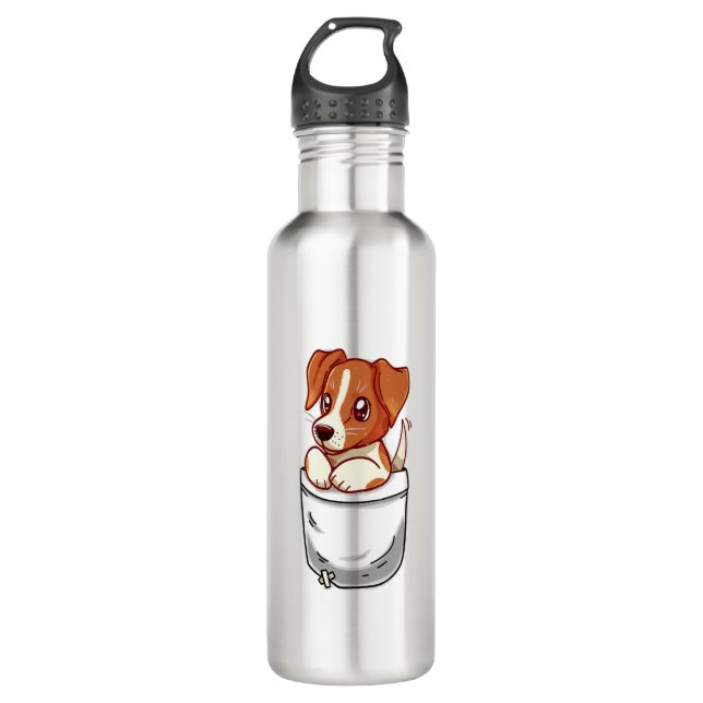 Botella De Agua Pocket Cute Jack Russell Terrier (Anverso)