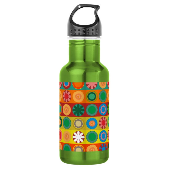 Botella De Agua Poder de las Flores en Filas (Anverso)