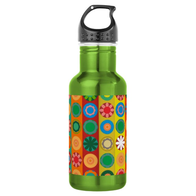 Botella De Agua Poder de las Flores en Filas (Anverso)