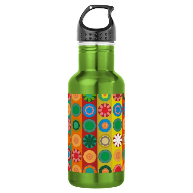 Botella De Agua Poder de las Flores en Filas (Anverso)