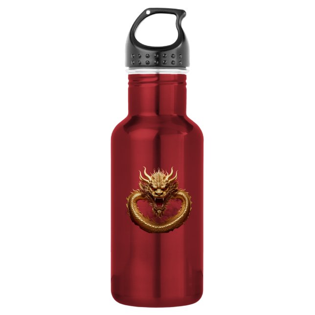 Botella De Agua Poder del Dragón Chino (Anverso)