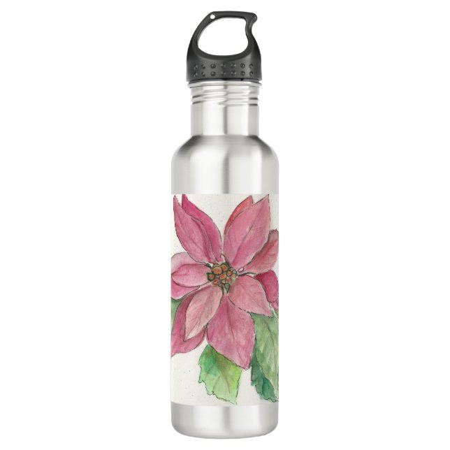 Botella De Agua poinsettia (Anverso)