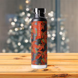 Botella De Agua Poinsettia personalizada Termal<br><div class="desc">¡La insettia personalizada imprime la botella térmica para bebidas calientes y frías!</div>