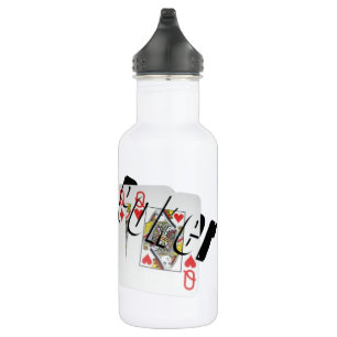 Botella De Agua Poker, Logo, Queens,