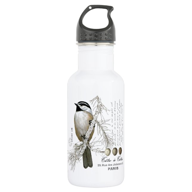 Botella De Agua pollitos de madera de invierno modernos (Anverso)