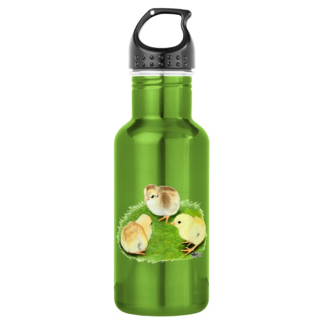 Botella De Agua Pollitos Wheaten Aseel (Anverso)