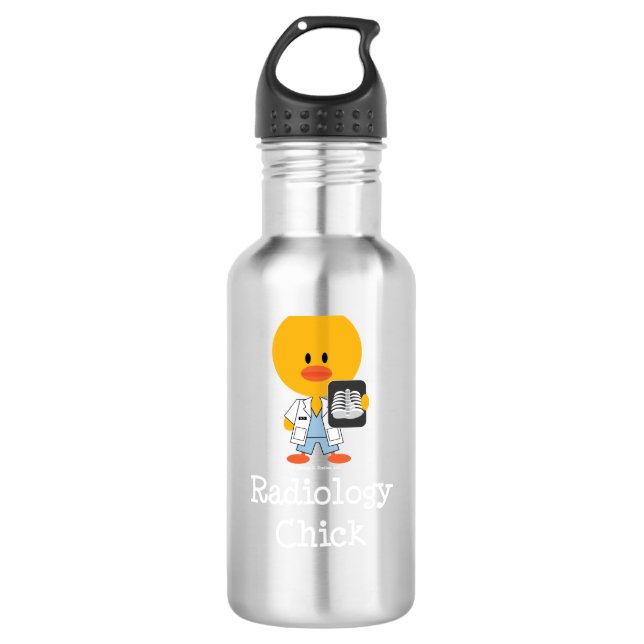 Botella De Agua Polluelo de la radiología (Anverso)
