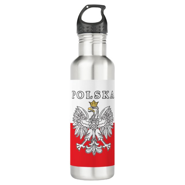 Botella De Agua Polska con águila polaca (Anverso)
