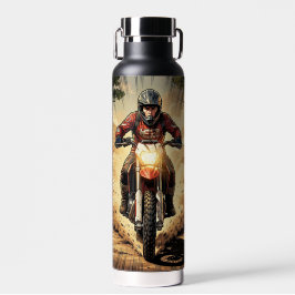 Botella De Agua Polvo y Determinación Motocross a Toda Velocidad