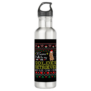 Botella De Agua Por Supuesto Hablo Con Navidades De Golden Retriev