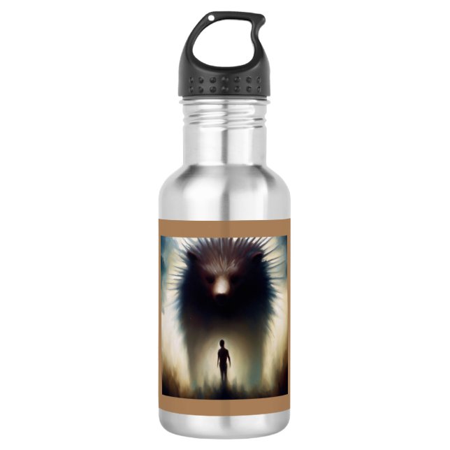 Botella De Agua Porcupina animal espiritual 1 (Anverso)