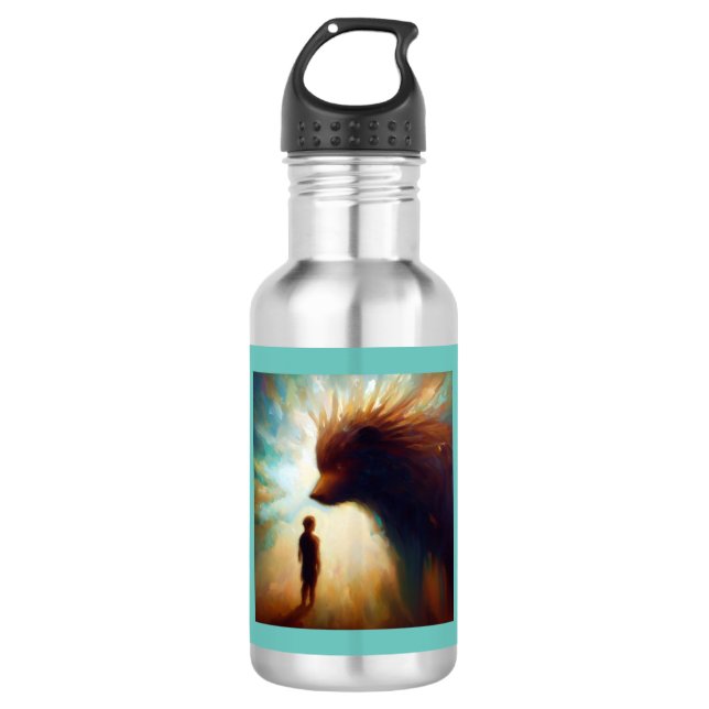 Botella De Agua Porcupina animal espiritual 2 (Anverso)