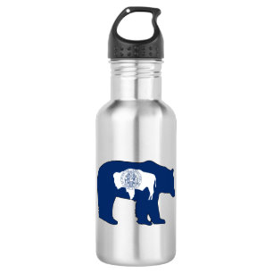 Botella De Agua Porta Bandera de Wyoming