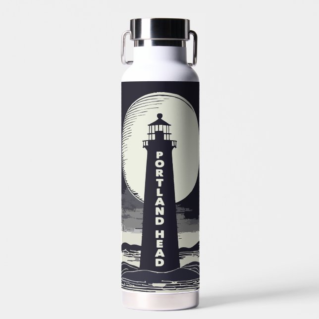 Botella De Agua Portland Head Maine Lighthouse Moon (Delantero)