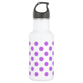 Botella De Agua Pos de Lilac y de polka blanca