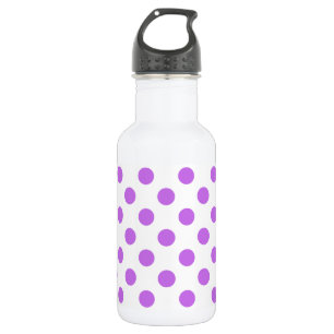 Botella De Agua Pos de Lilac y de polka blanca