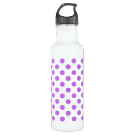Botella De Agua Pos de Lilac y de polka blanca