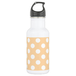 Botella De Agua Pos de polka blanca en beige
