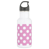 Pos de polka blanca en rosa pálido