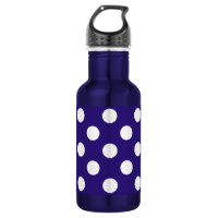 Pos de polka blanco sobre azul oscuro