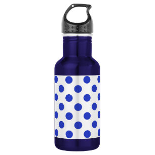 Botella De Agua Pos reales de polka azul