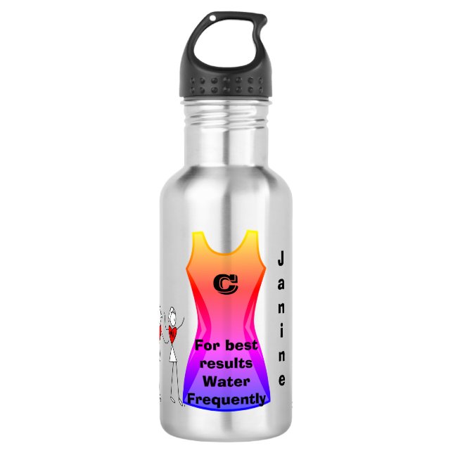 Botella De Agua Posiciones de Netball Personalizadas (Anverso)