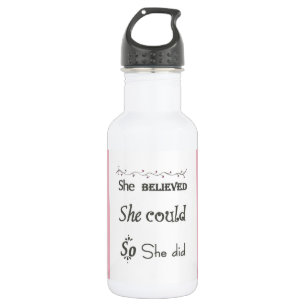 Botella de agua positiva para mujeres chicas