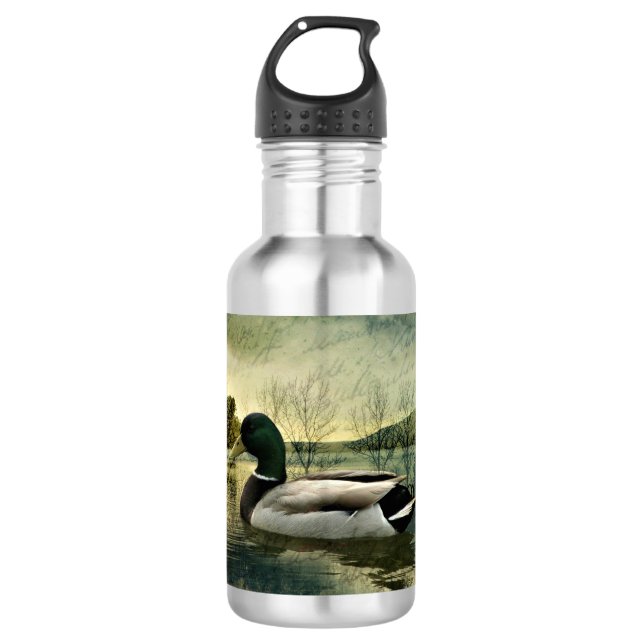 Botella De Agua Postal maleada vintage (Anverso)