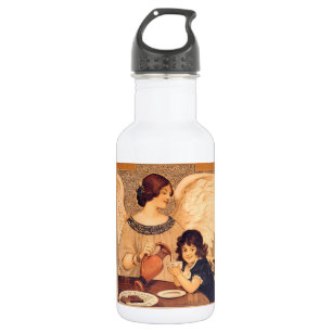 Botella De Agua Póster Antiguo del Ángel de Chocolate Francés: Art