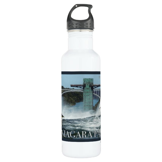 Botella De Agua Poster de las Cataratas del Niágara (Anverso)