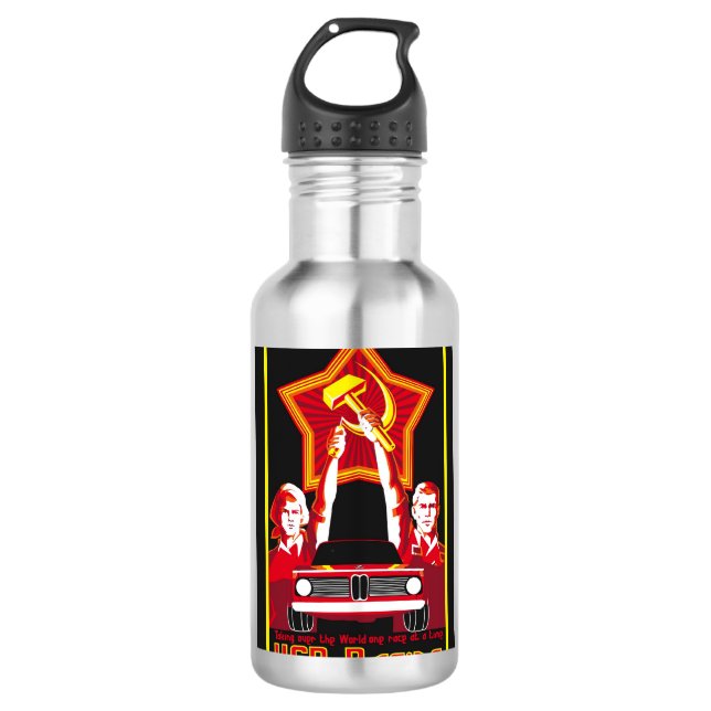 Botella De Agua Poster de las KGB-Carreras (Anverso)
