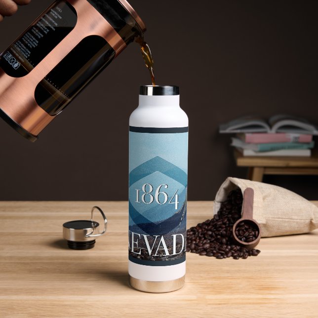 Botella De Agua Poster paisajista de Nevada (Café)