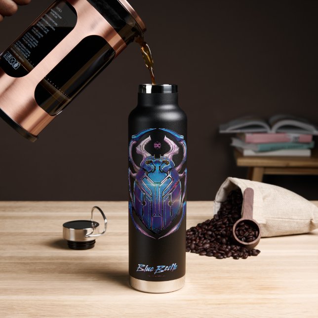 Botella De Agua Poster teatral Blue Beetle Scarab (Café)