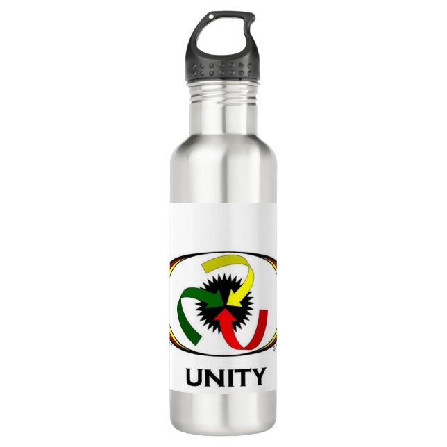 Botella de agua potable de acero inoxidable Unity (Anverso)