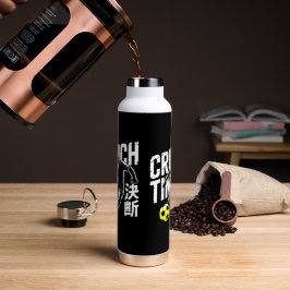 Botella De Agua Powerful Crunch Time Cat Soccer Water Bottle