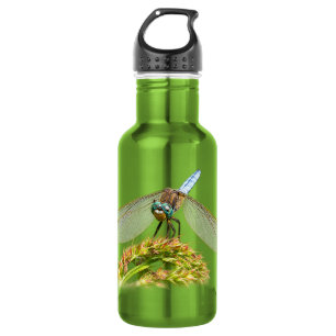 Botella De Agua Prado de Libélula Azul Fauna