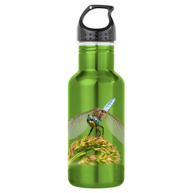 Botella De Agua Prado de Libélula Azul Fauna (Anverso)