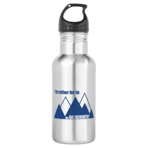 Botella De Agua Preferiría Estar En La Montaña Del Backcountry
